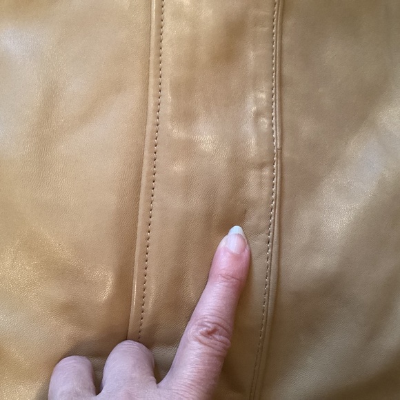 Massimo Dutti Tan Leather Jacket, Tagged large fits medium, soft leather! - Picture 11 of 16